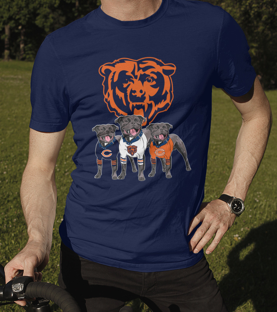Chicago Bears Pitbull Lovers Football Team Spirit T-Shirt