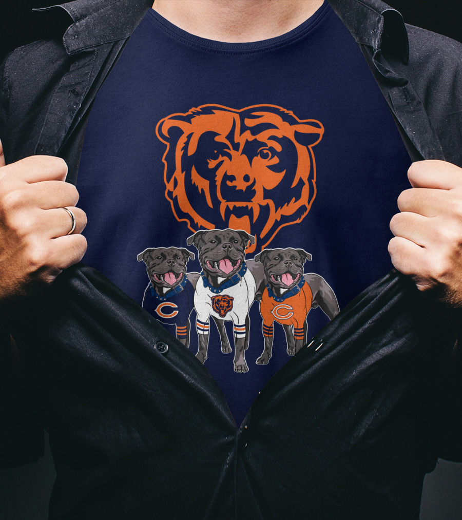 Chicago Bears Pitbull Lovers Football Team Spirit T-Shirt