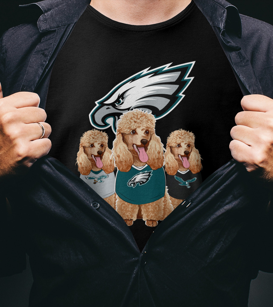 Philadelphia Eagles Poodle Trio T-Shirt