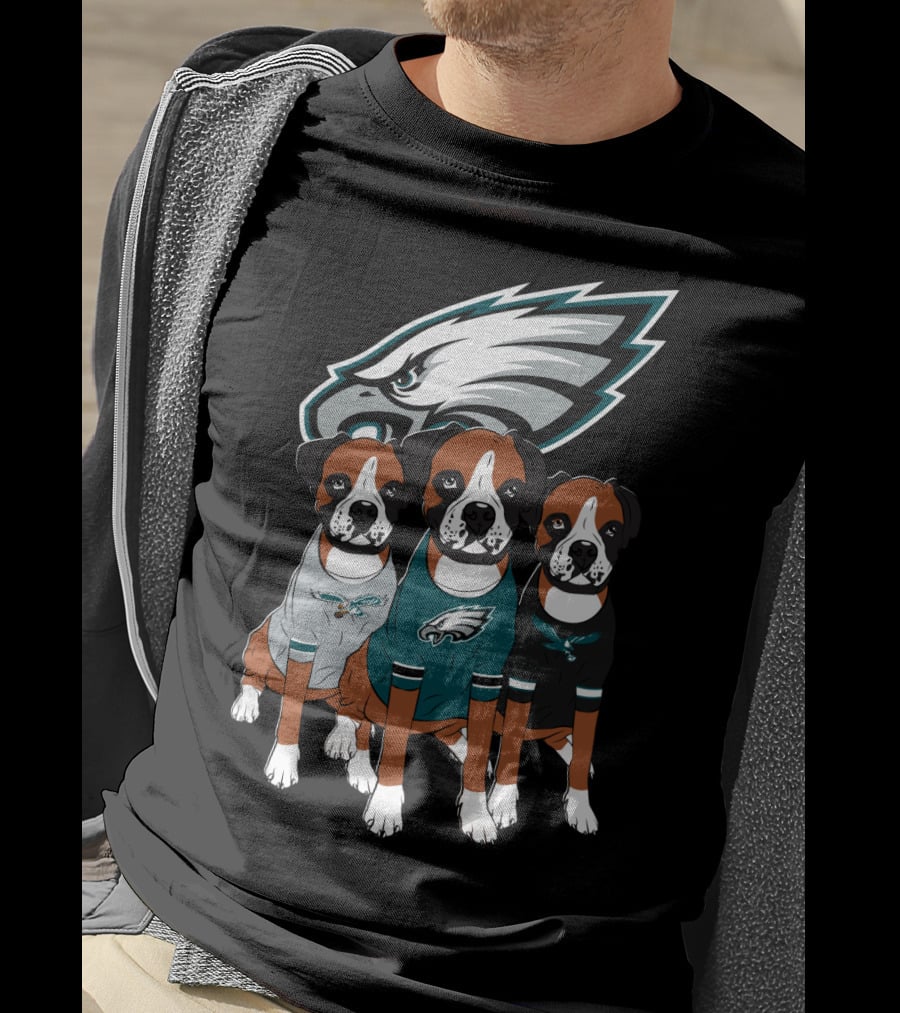 Philadelphia Eagles Boxer Dogs T-Shirt