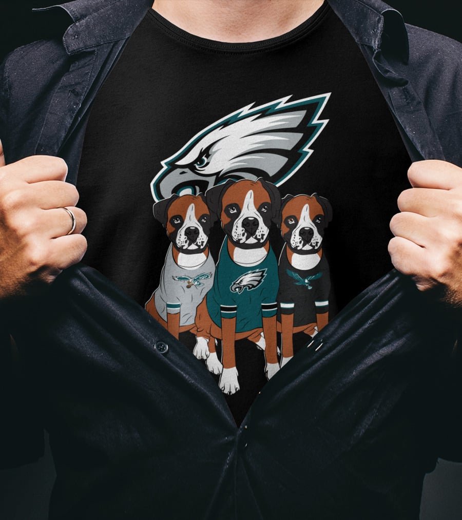 Philadelphia Eagles Boxer Dogs T-Shirt