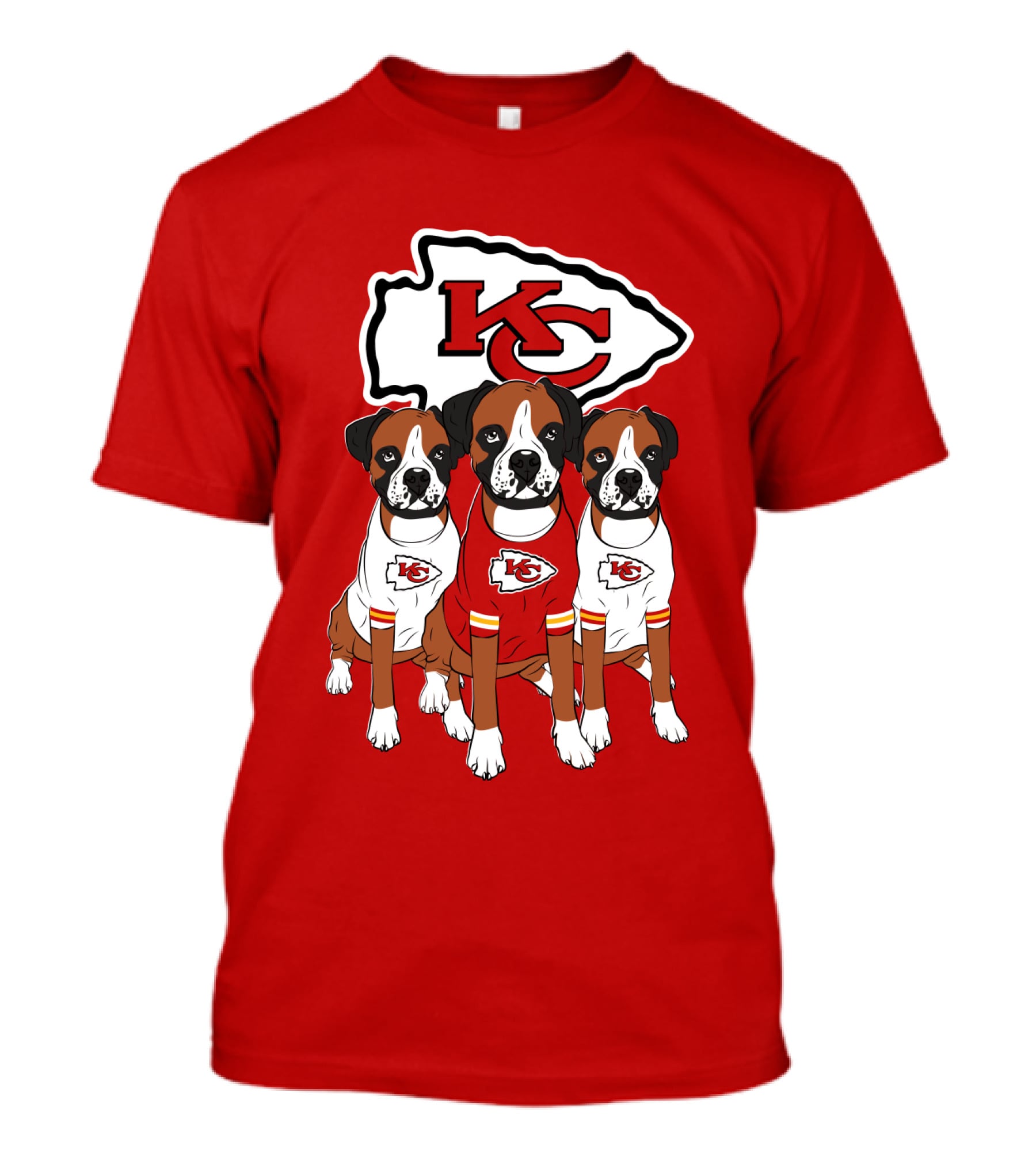 Kc Chiefs Boxer Dogs T-Shirt