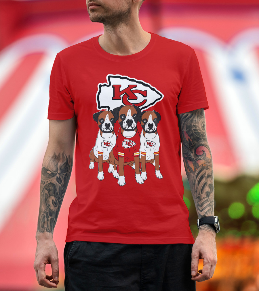 Kc Chiefs Boxer Dogs T-Shirt