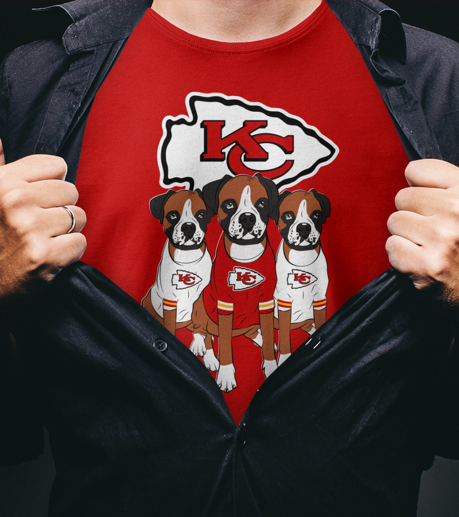 Kc Chiefs Boxer Dogs T-Shirt