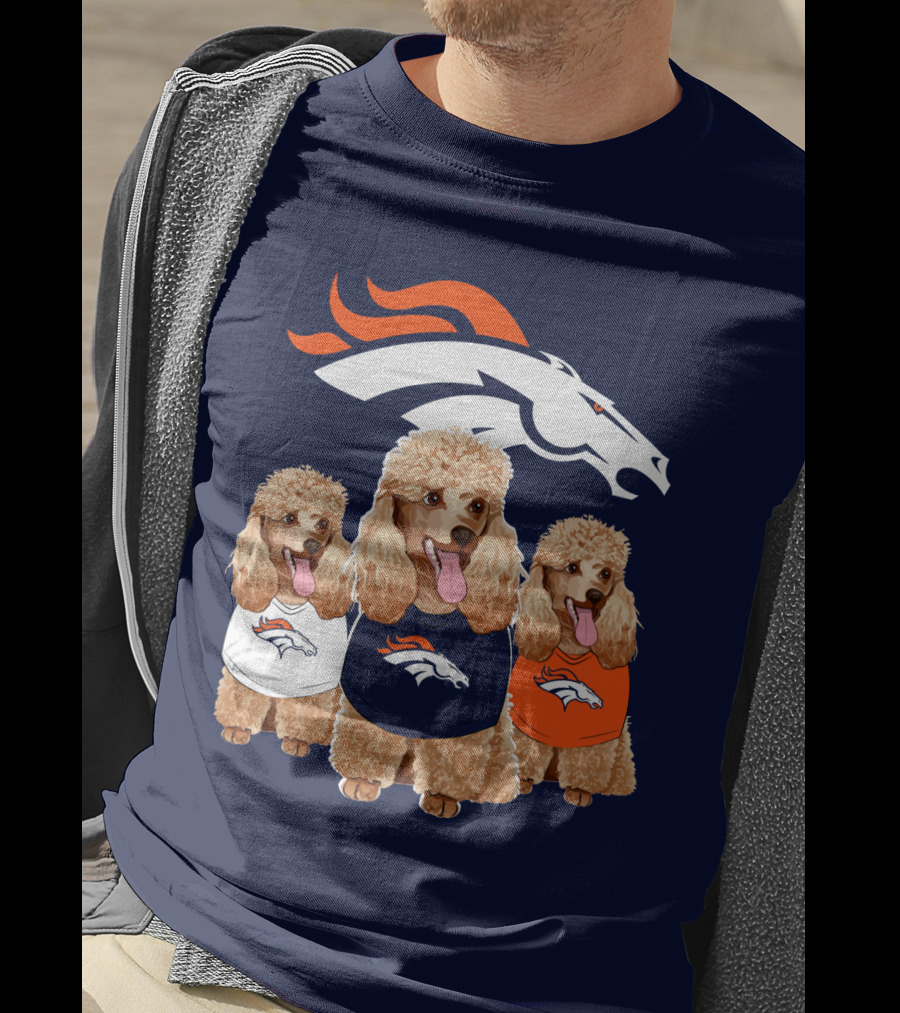 Denver Broncos Poodle T-Shirt