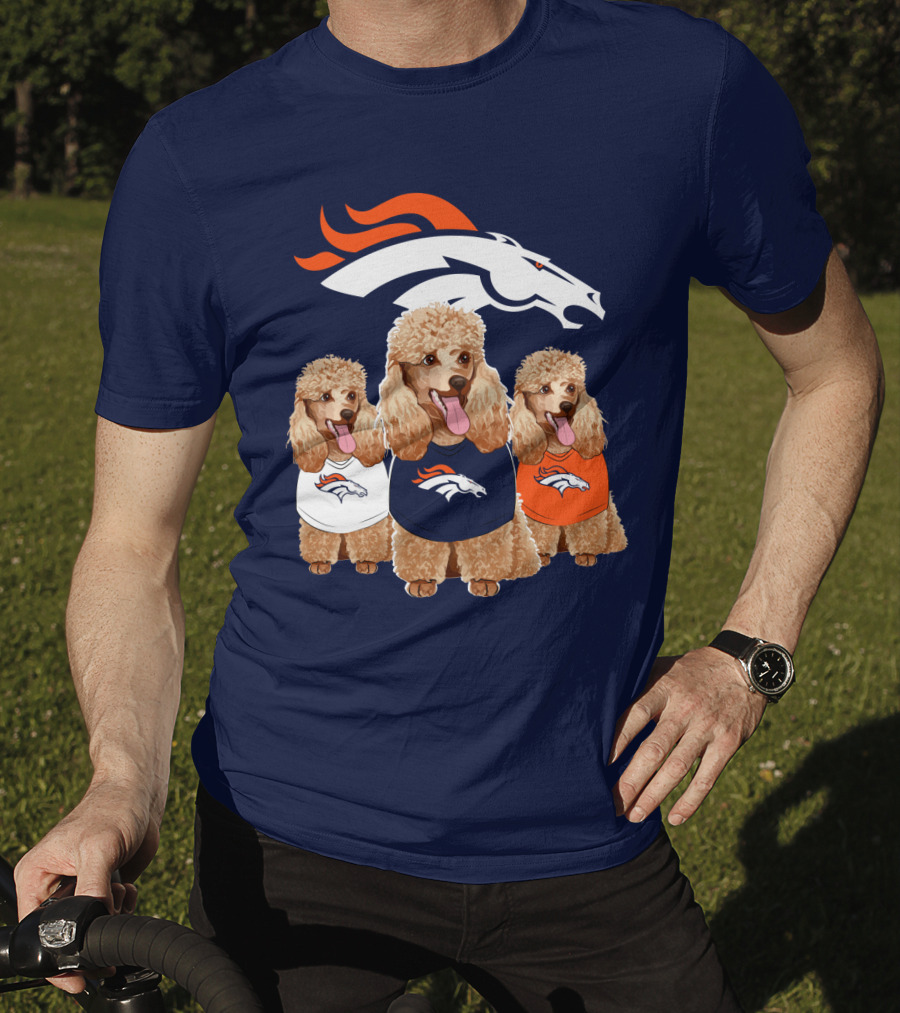 Denver Broncos Poodle T-Shirt