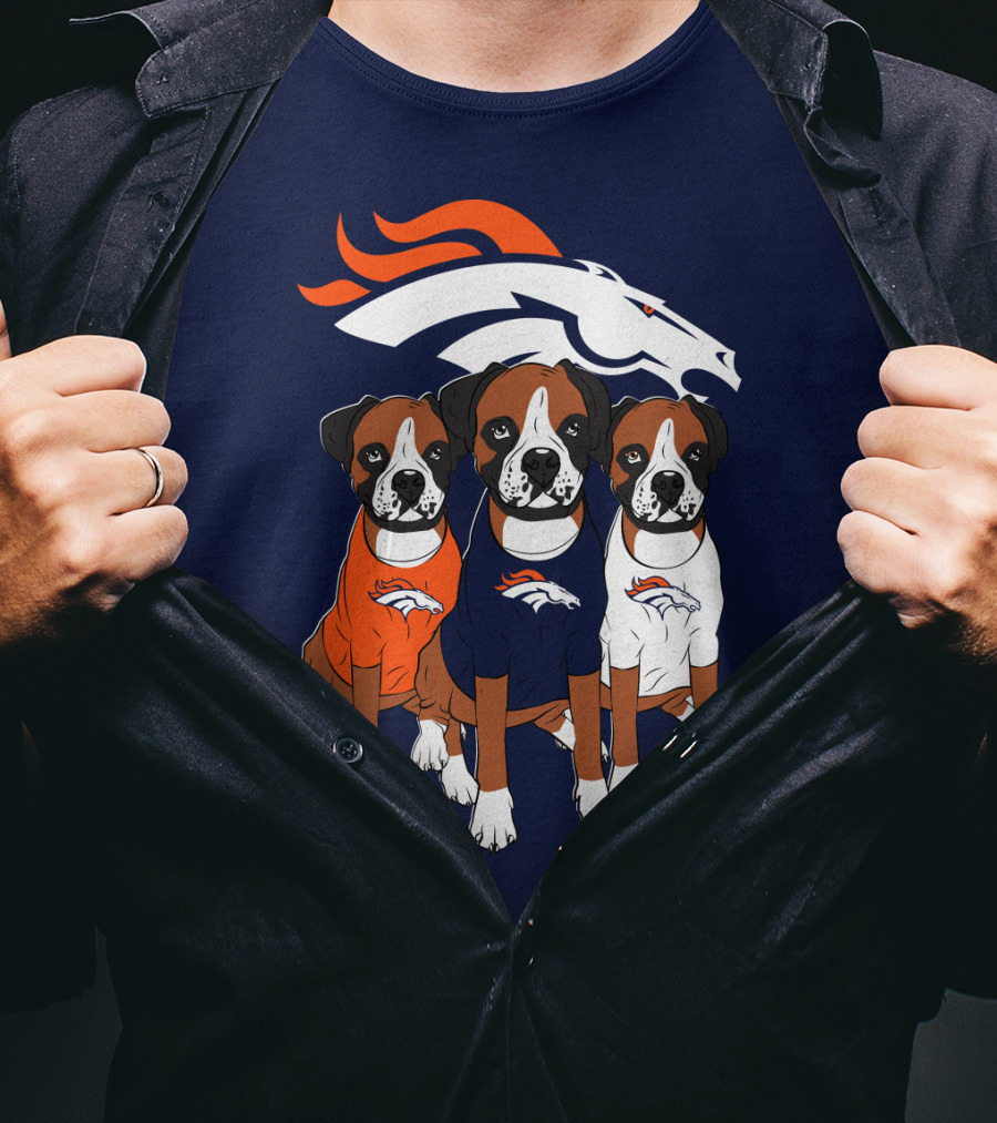 Denver Broncos Boxer Dogs T-Shirt