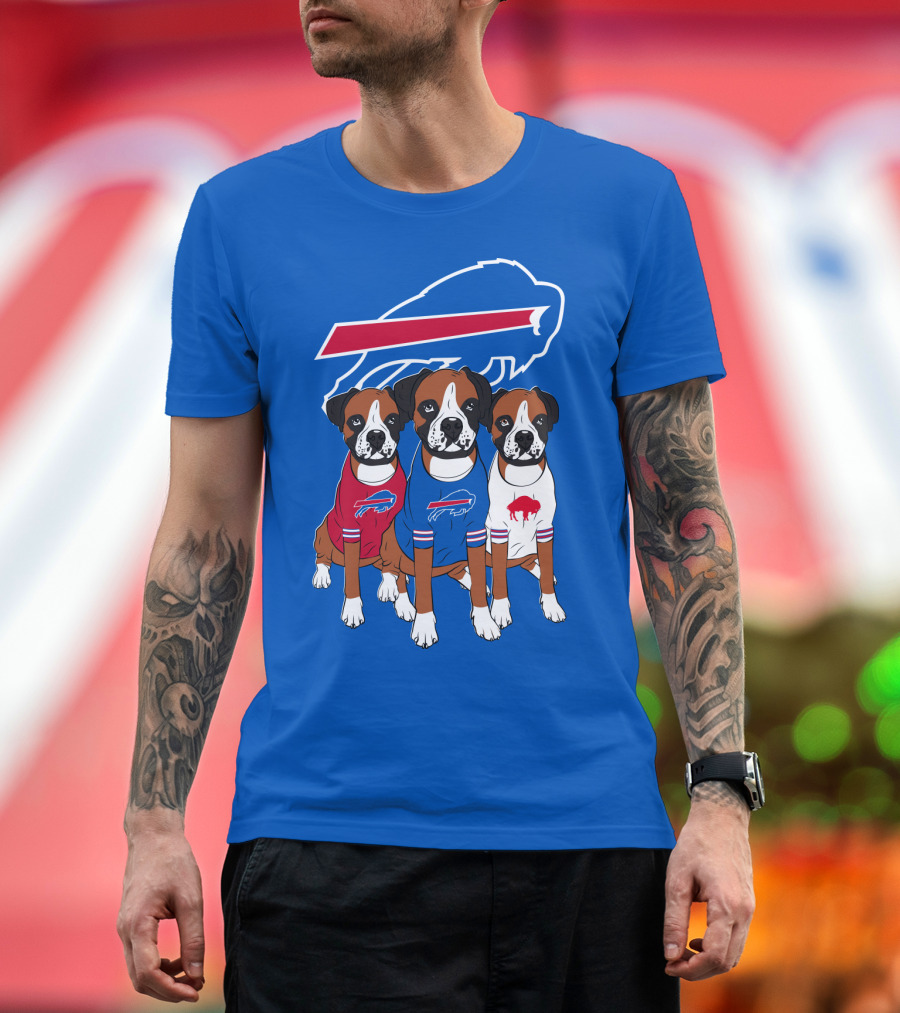 Buffalo Bills Boxer Dogs T-Shirt
