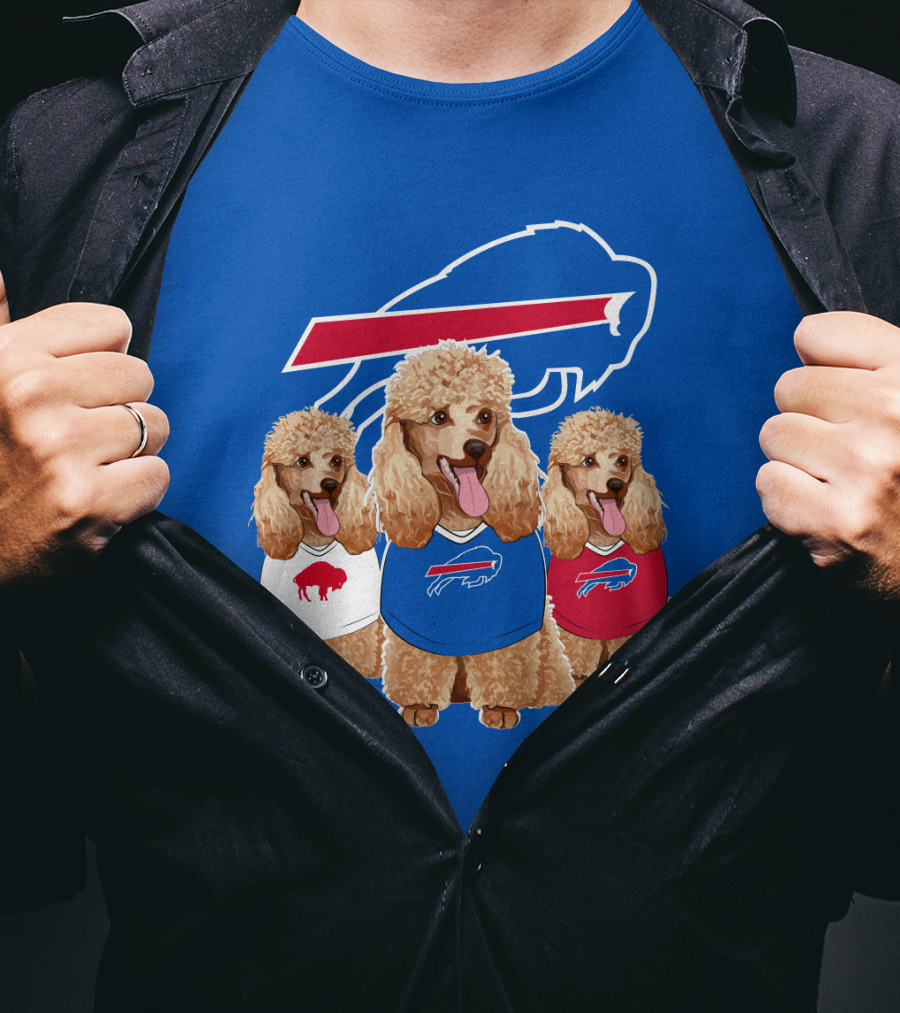 Buffalo Bills Poodle Trio T-Shirt