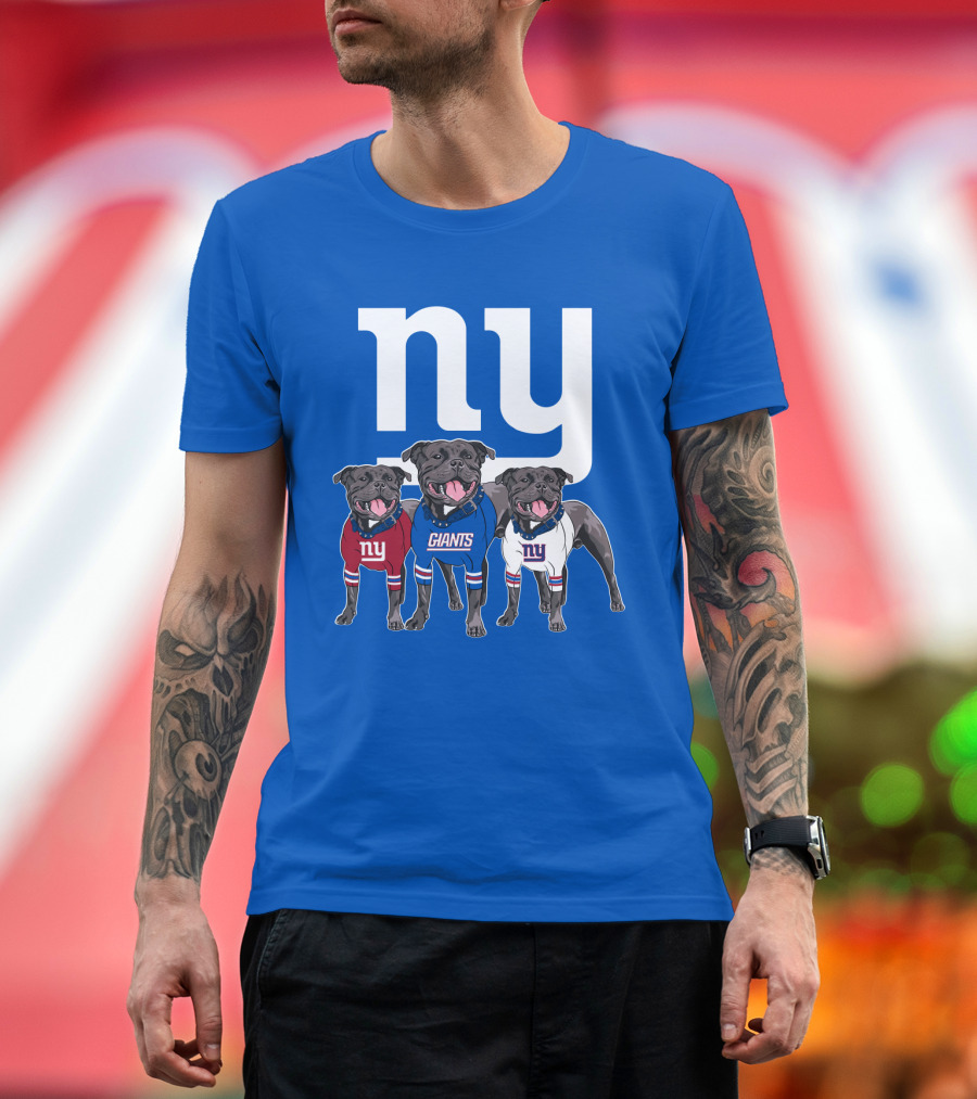 Ny Giants Pug Trio T-Shirt