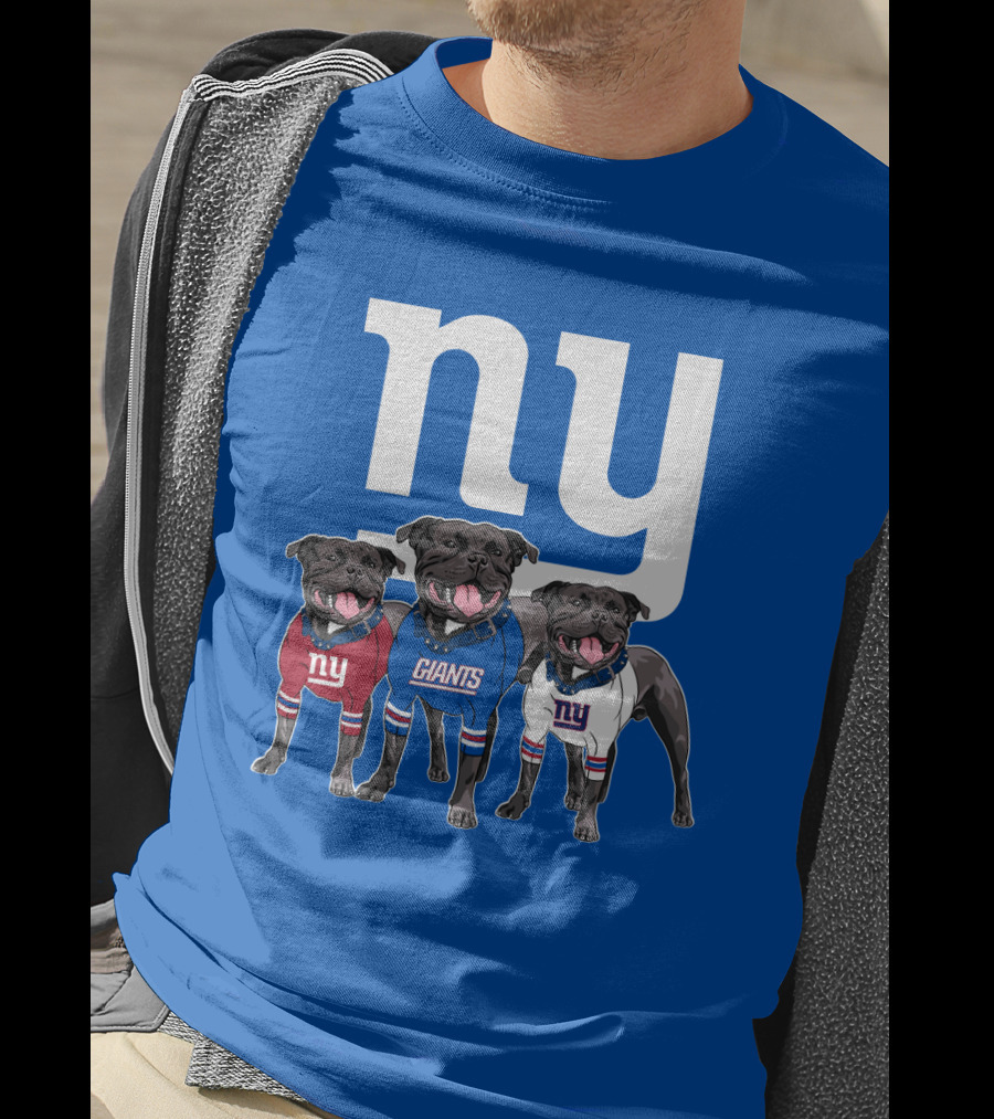 Ny Giants Pug Trio T-Shirt