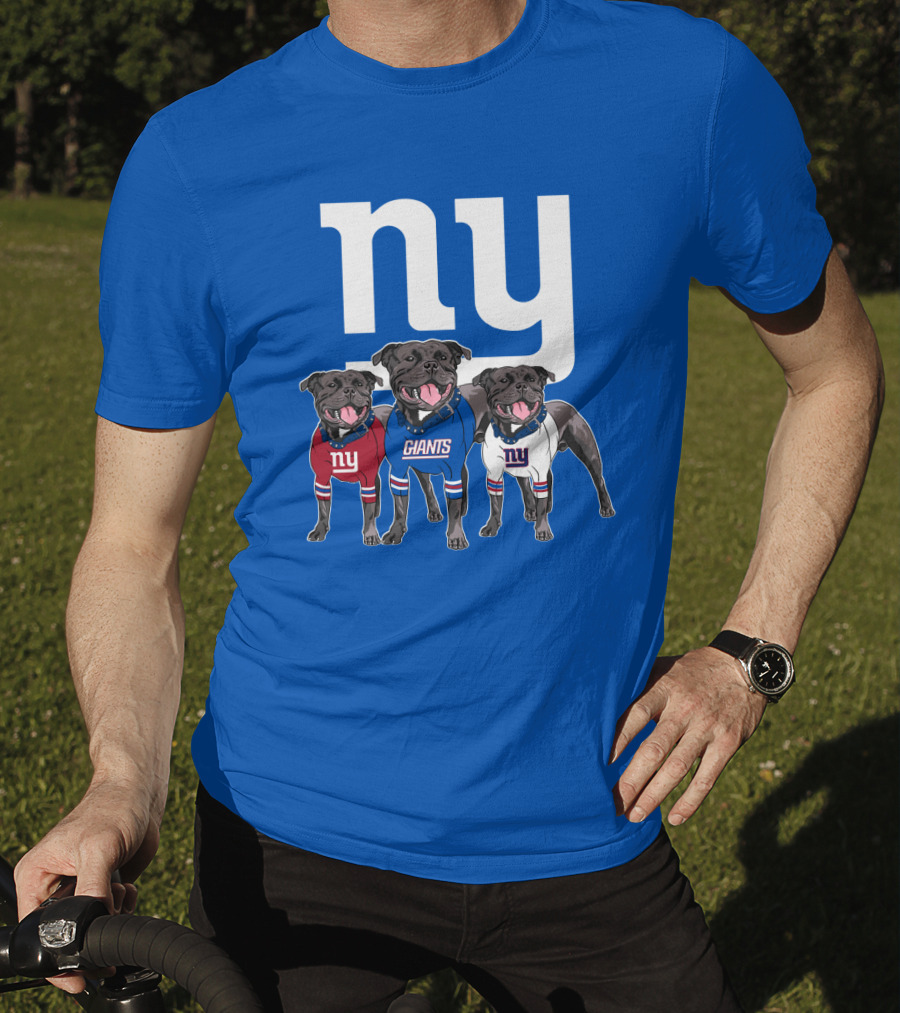 Ny Giants Pug Trio T-Shirt
