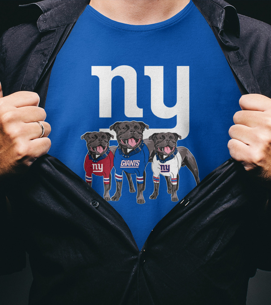 Ny Giants Pug Trio T-Shirt