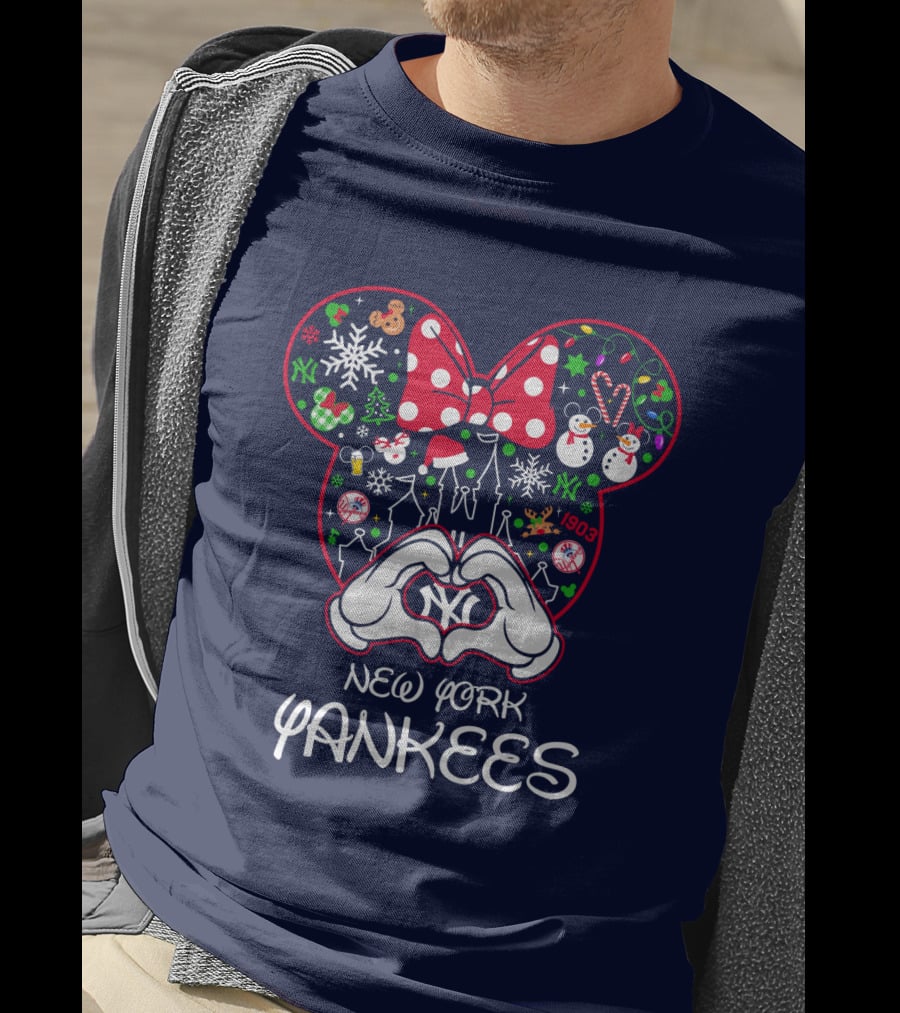 New York Yankees Festive Mouse Ears Holiday Edition T-Shirt