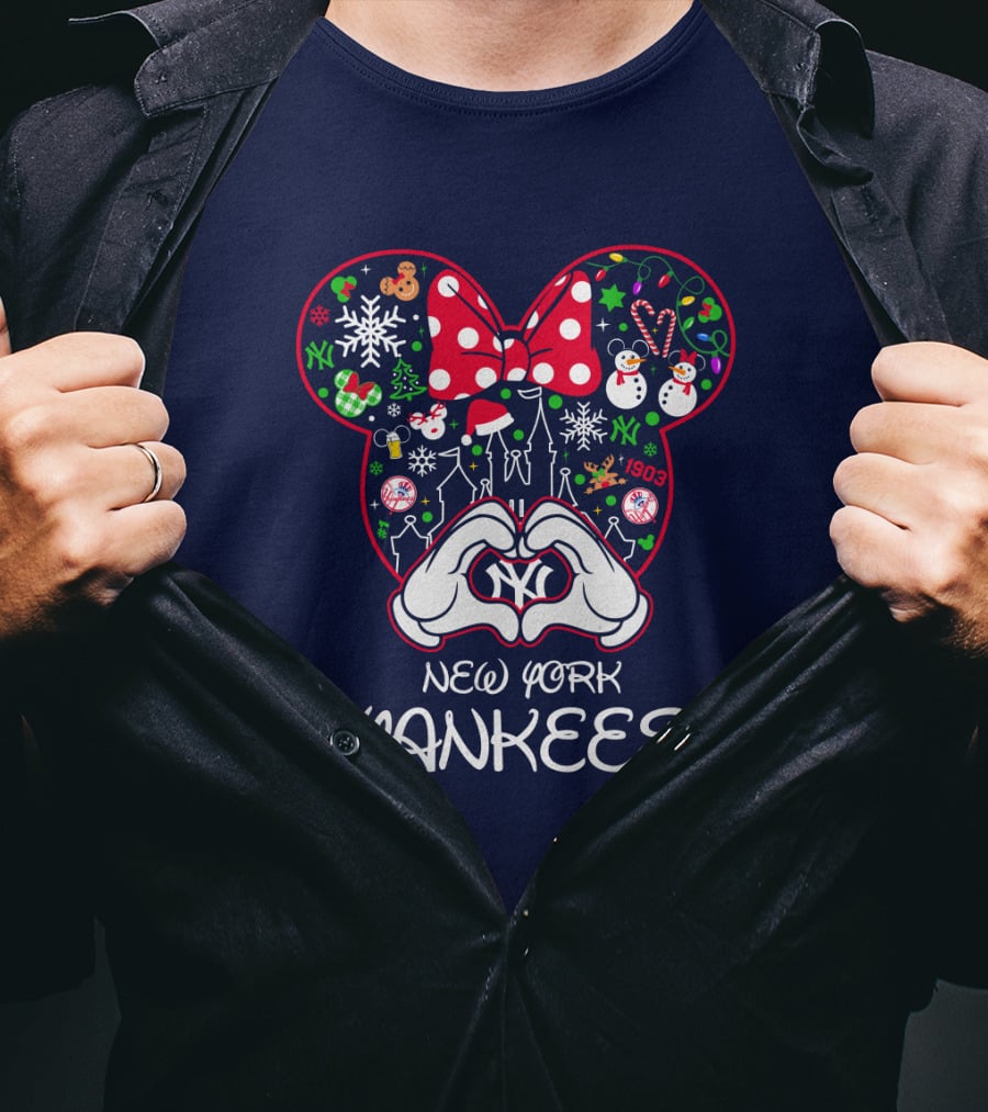 New York Yankees Festive Mouse Ears Holiday Edition T-Shirt