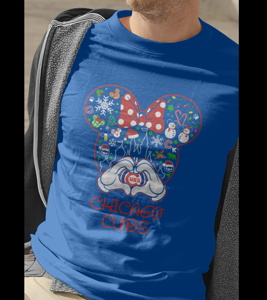 Chicago Cubs Christmas Minnie Ears T-Shirt