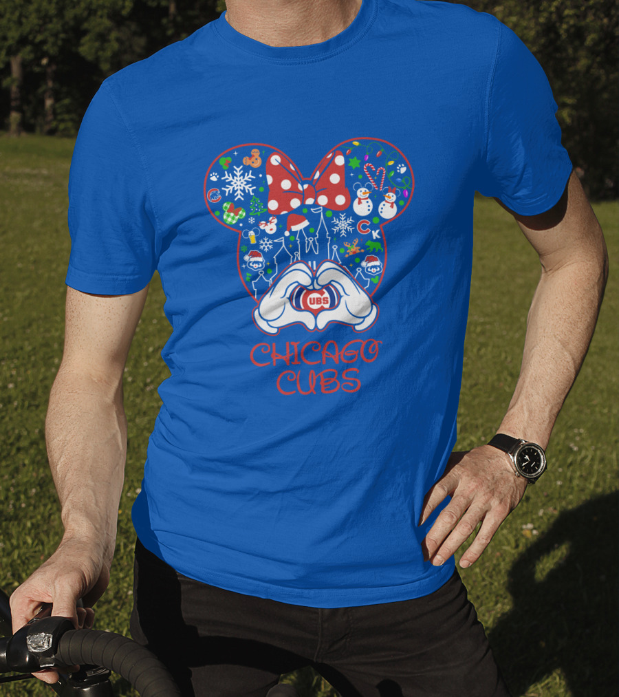 Chicago Cubs Christmas Minnie Ears T-Shirt