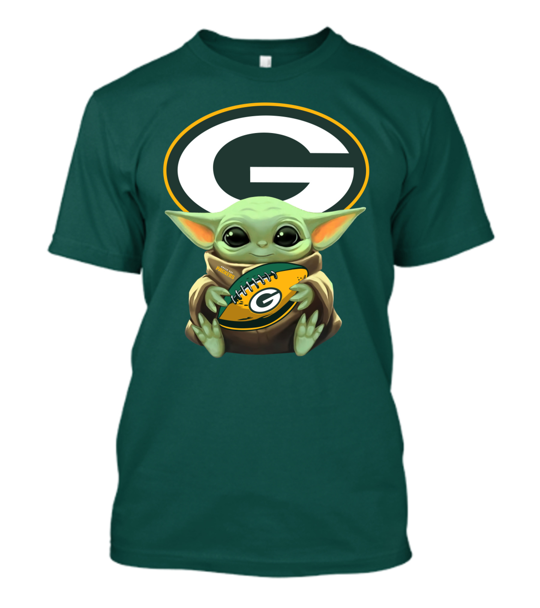 Grogu Green Bay Packers Football Fan T-Shirt