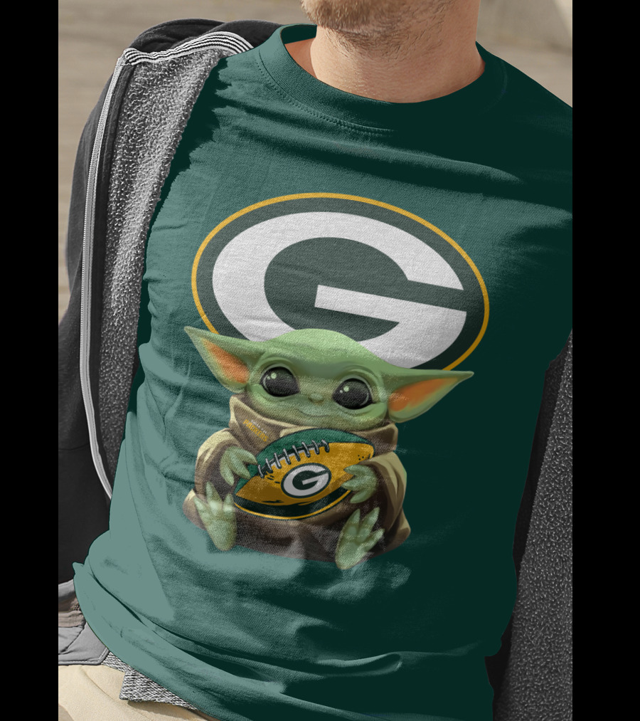 Grogu Green Bay Packers Football Fan T-Shirt