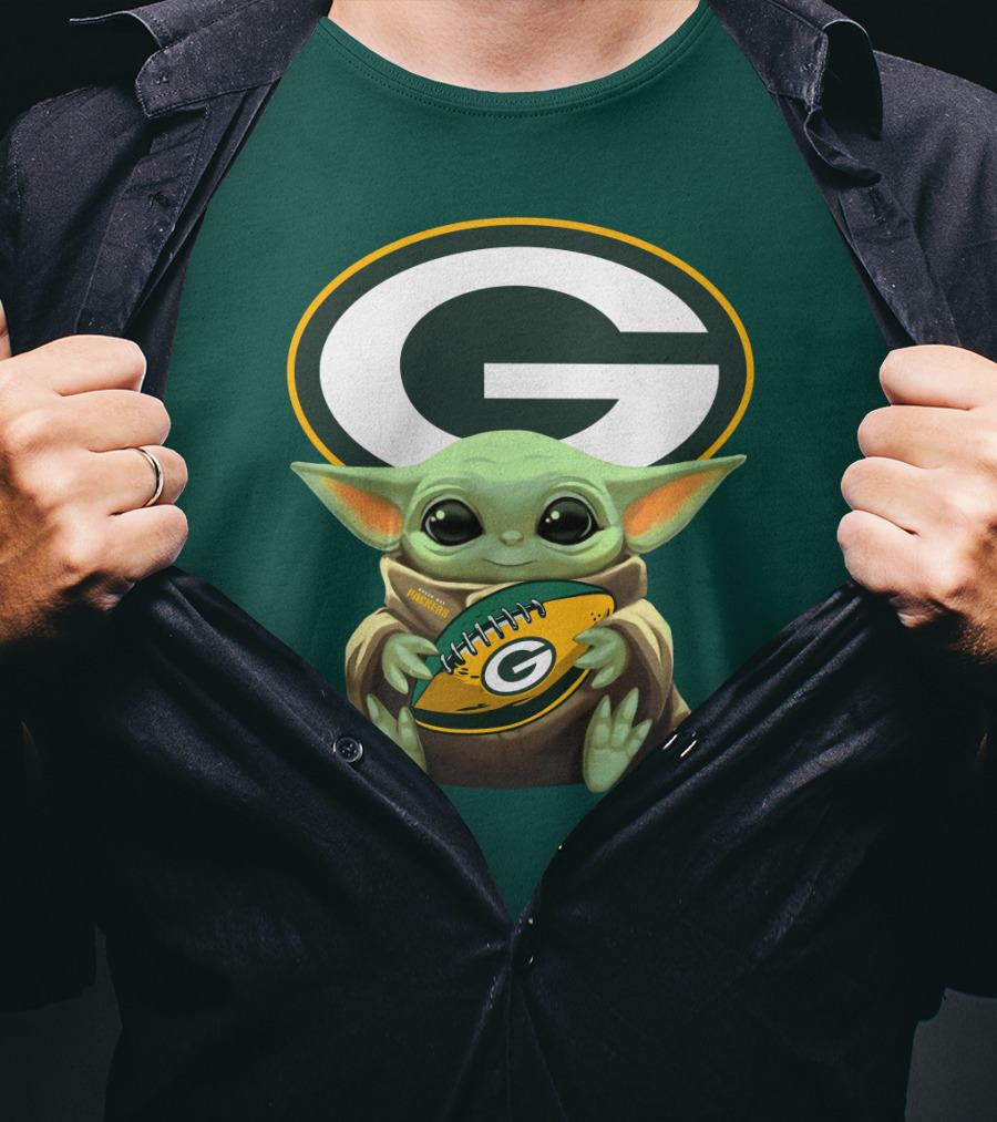 Grogu Green Bay Packers Football Fan T-Shirt