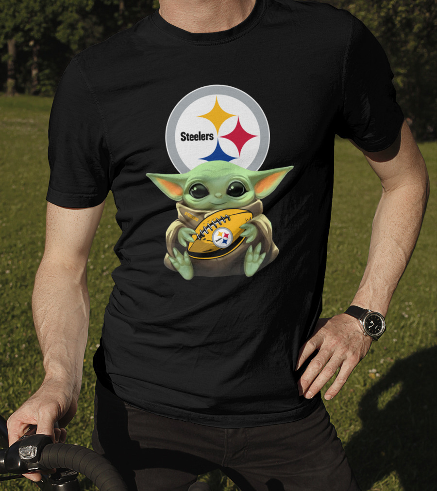 Baby Yoda Steelers Nfl Football T-Shirt