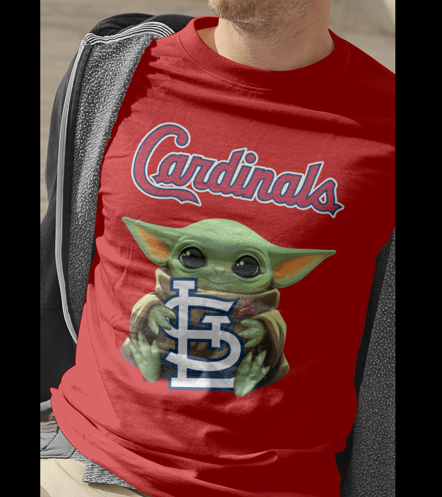 Cardinals Baby Yoda Holding St. Louis T-Shirt