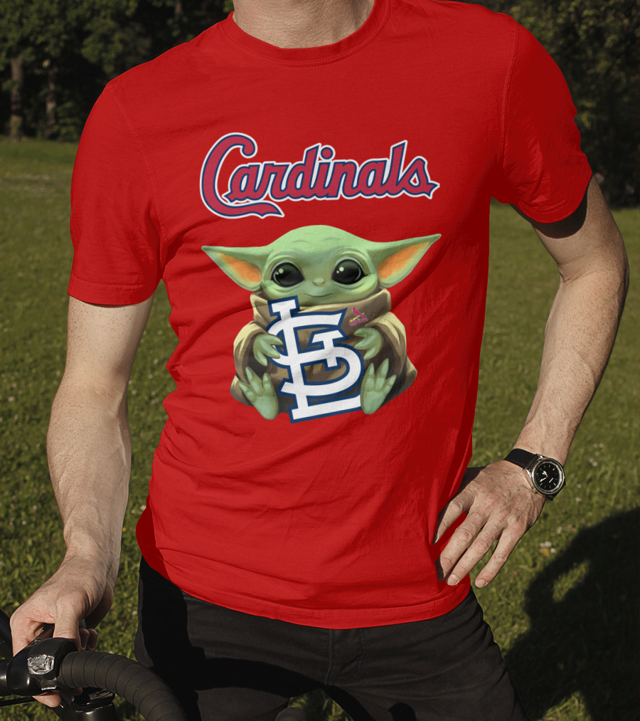 Cardinals Baby Yoda Holding St. Louis T-Shirt