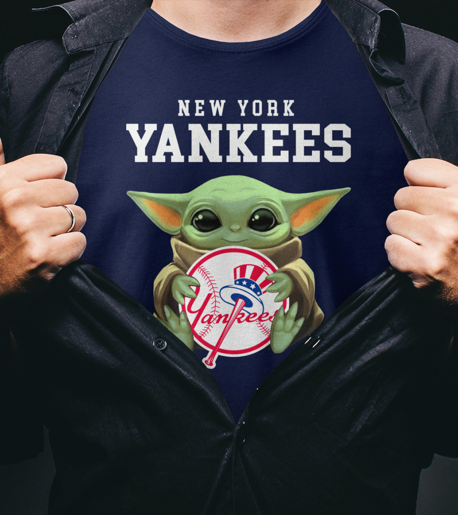 New York Yankees Baby Yoda Yankees T-Shirt