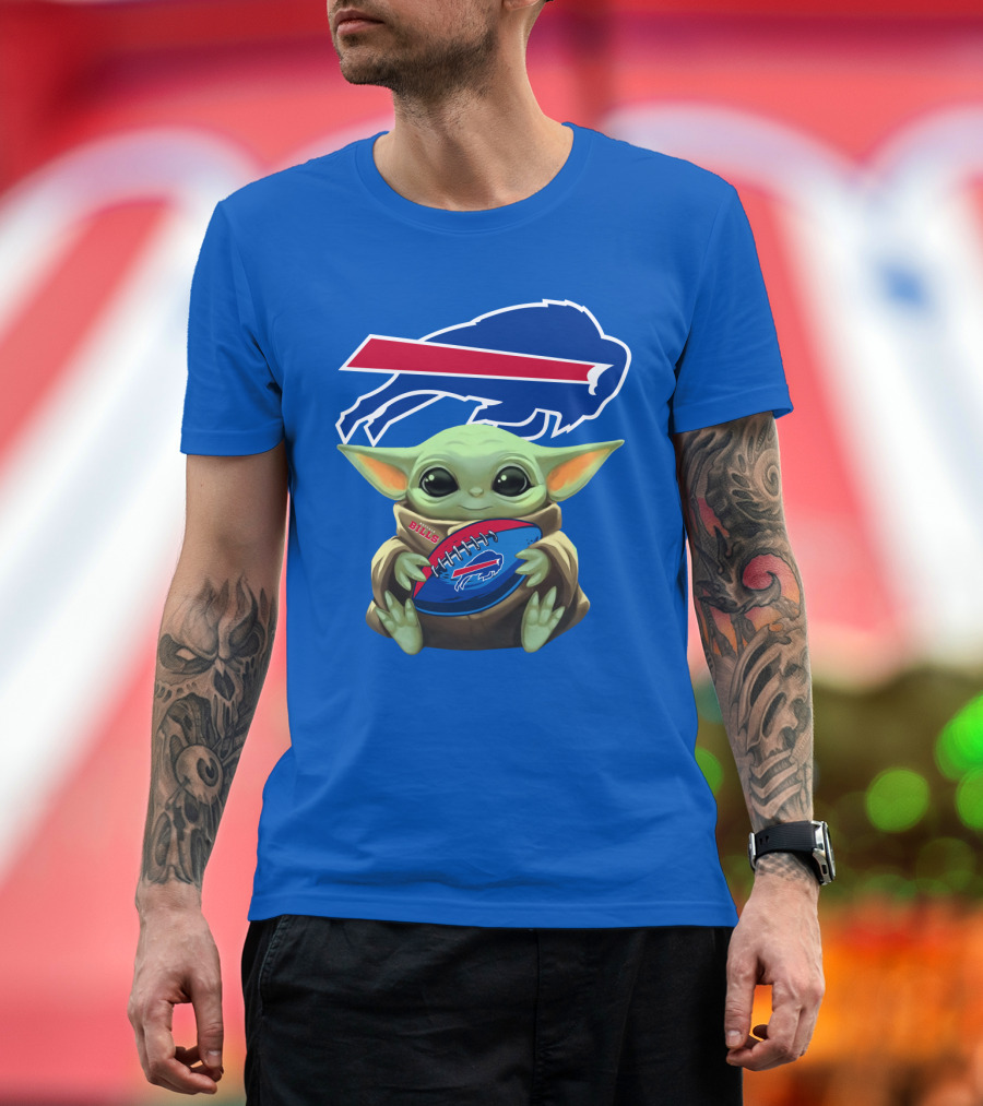 Baby Yoda Bills Buffalo Football Fan T-Shirt