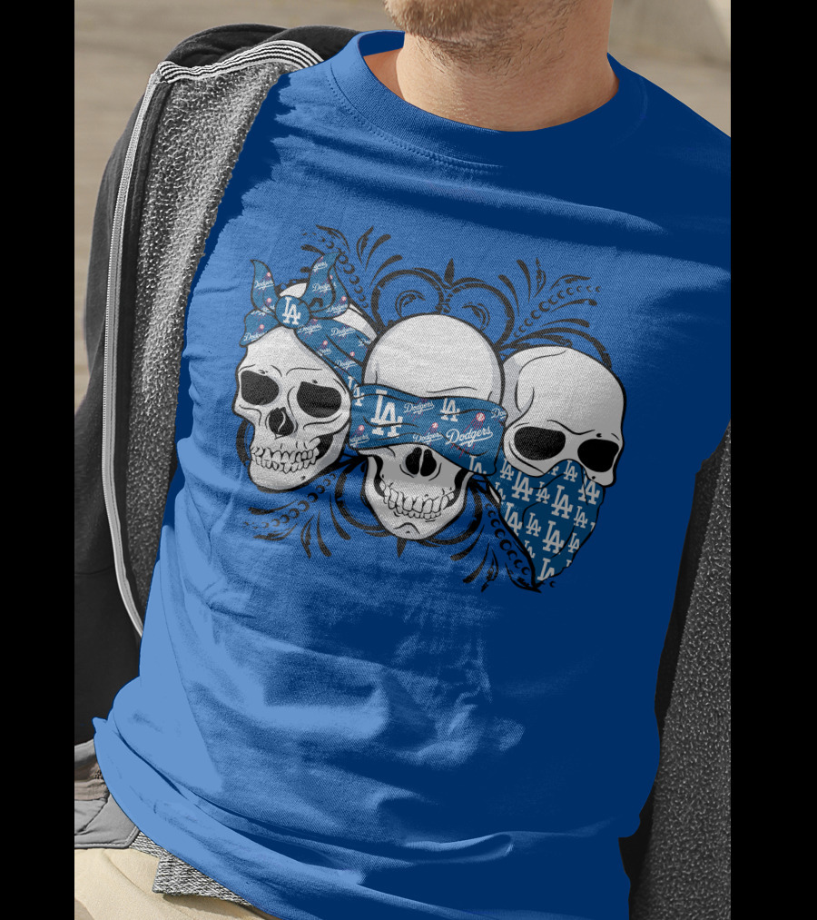 La Dodgers Skull Trio T-Shirt