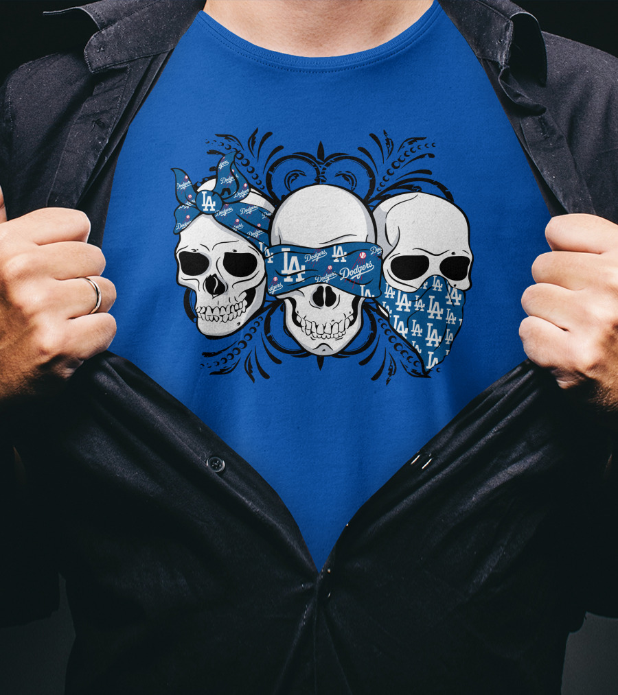 La Dodgers Skull Trio T-Shirt