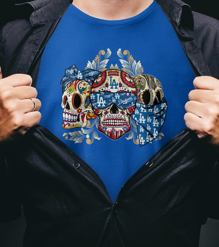 La Dodgers Sugar Skull Trio T-Shirt