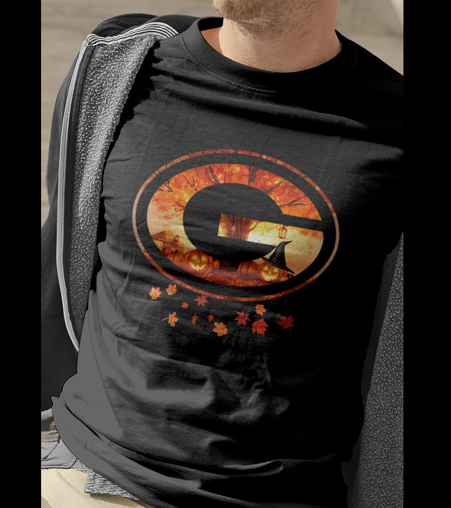 G Autumn Pumpkins Halloween Leaves T-Shirt