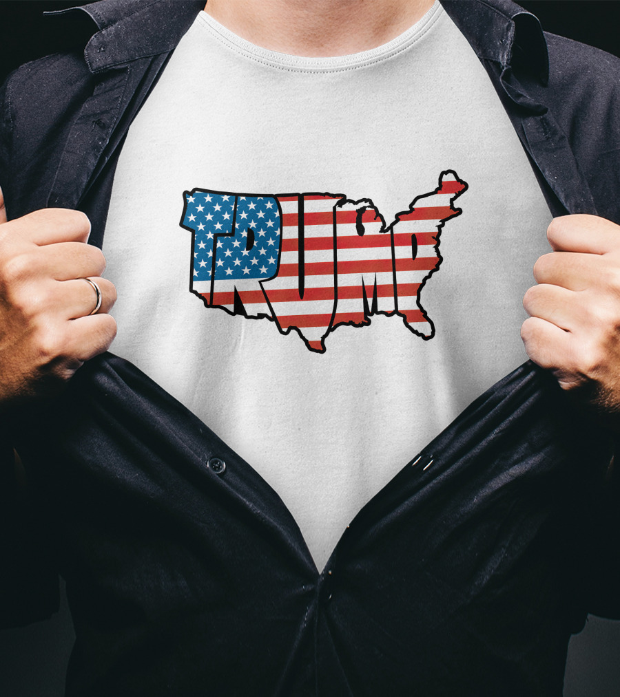 Trump Usa Flag Map T-Shirt