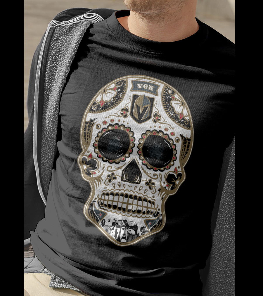 Vgk Sugar Skull Golden Knights T-Shirt