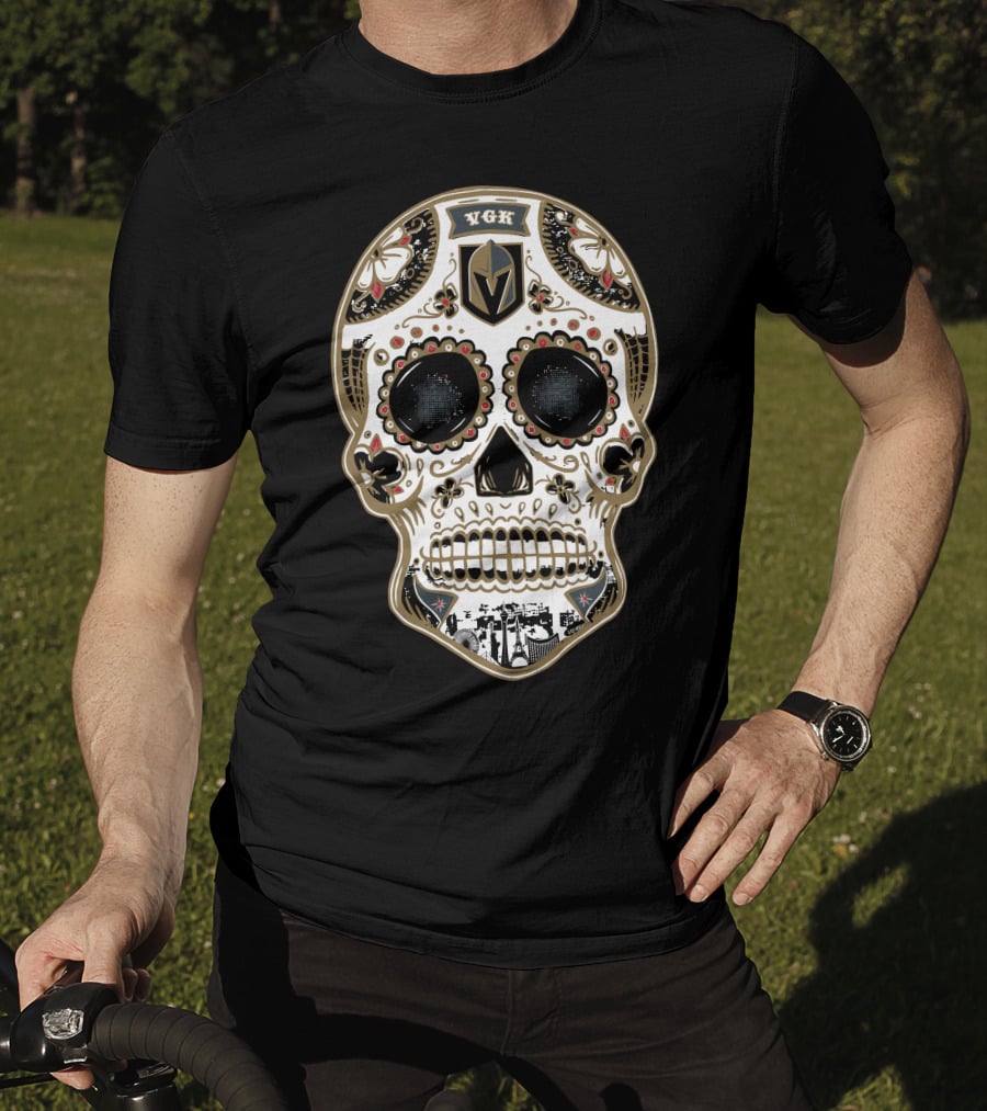 Vgk Sugar Skull Golden Knights T-Shirt