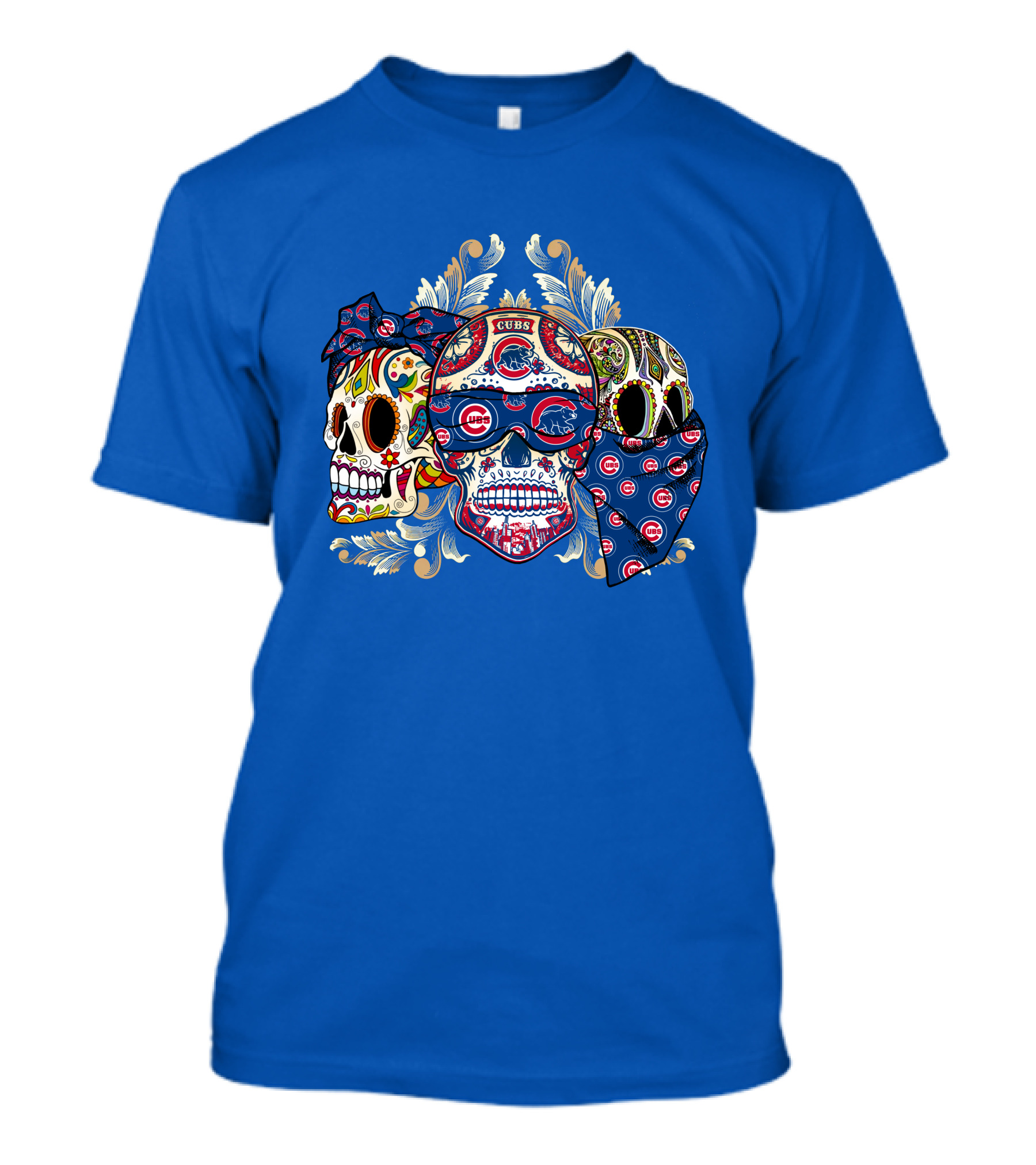 Cubs Sugar Skull T-Shirt