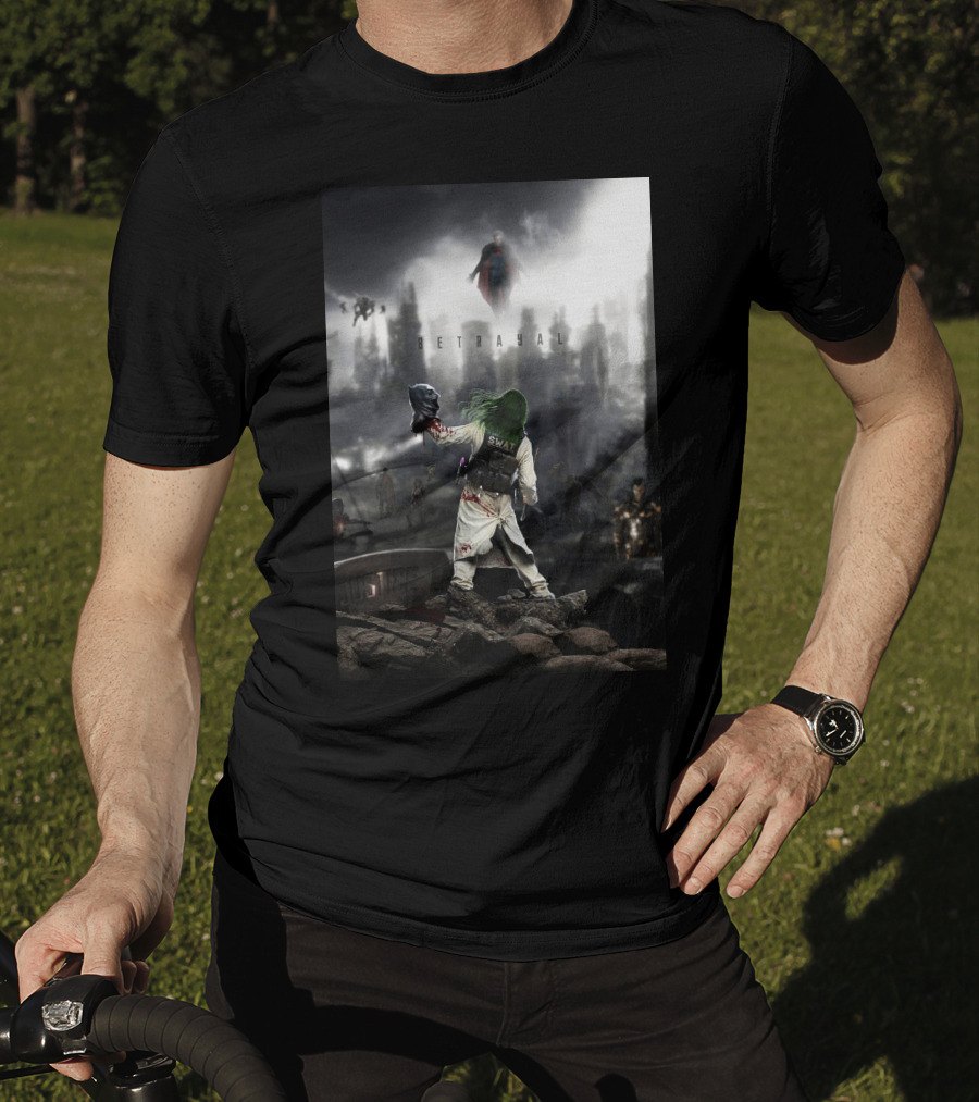 Betrayal Swat Superman Post-Apocalyptic Scene T-Shirt