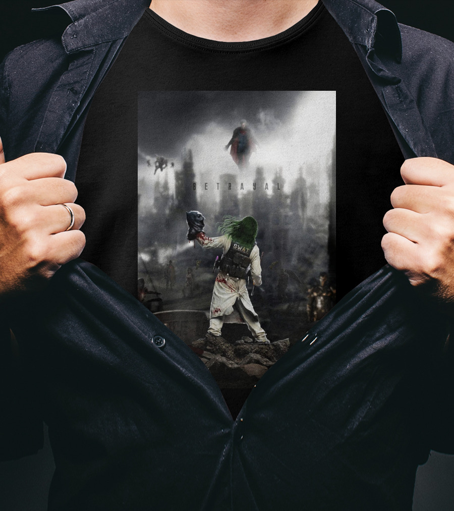 Betrayal Swat Superman Post-Apocalyptic Scene T-Shirt