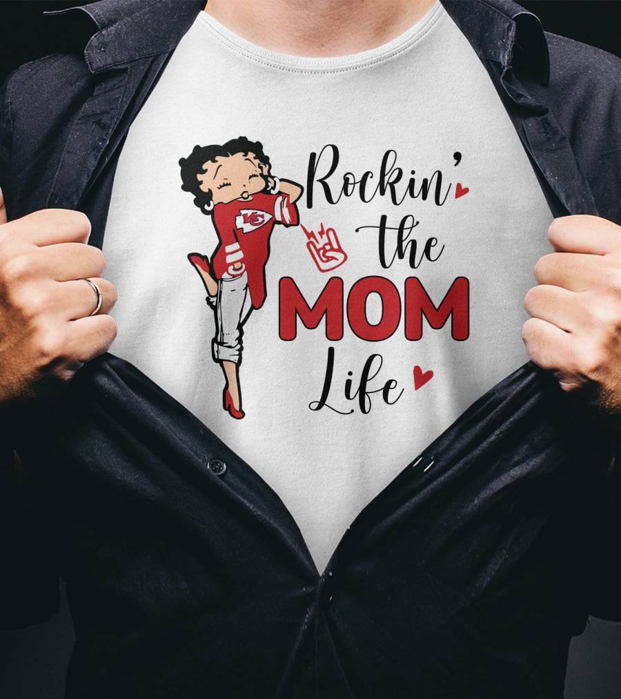 Rockin' The Mom Life Kansas City Football Fan Edition T-Shirt