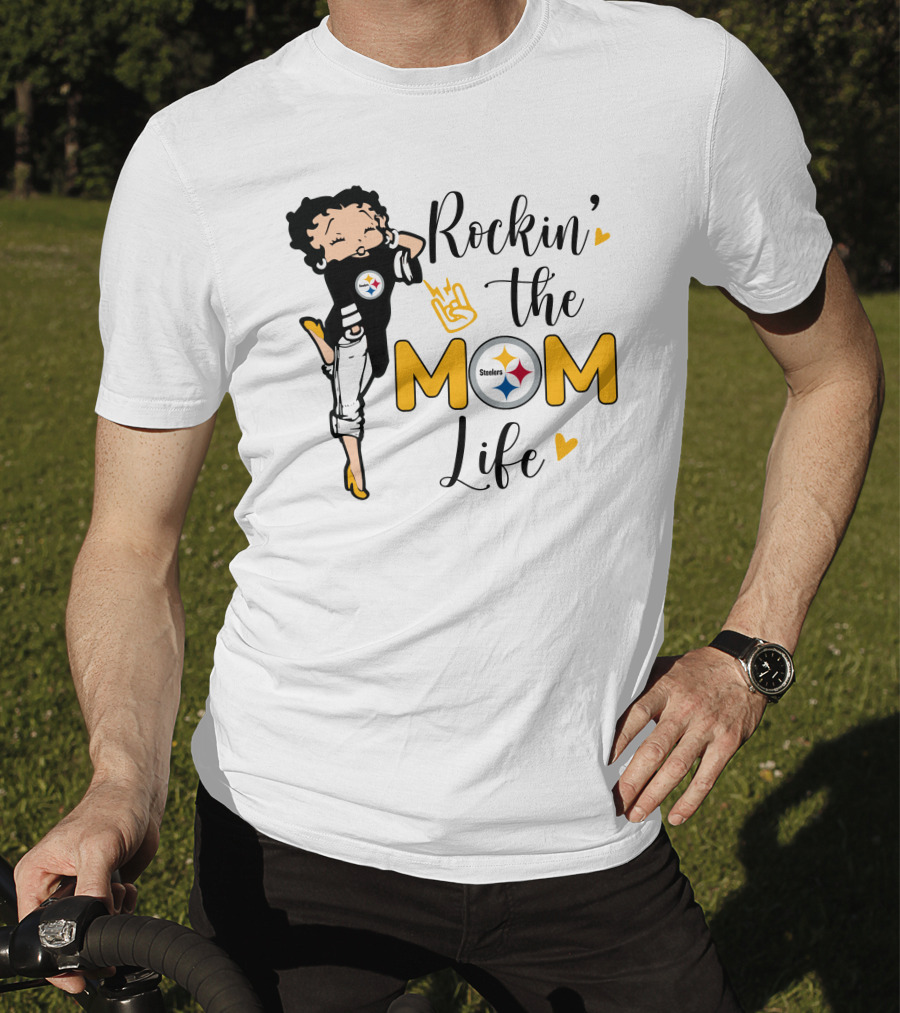 Rockin' The Mom Life Steelers T-Shirt