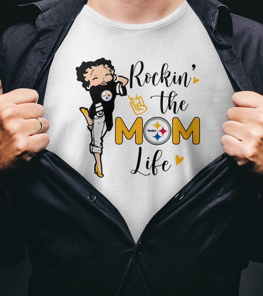 Rockin' The Mom Life Steelers T-Shirt