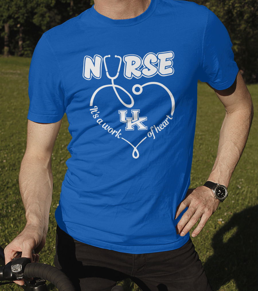 Nurse It's A Work Of Heart Uk Stethoscope T-Shirt