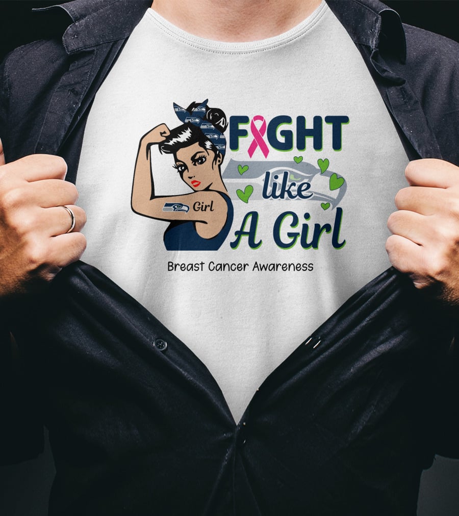 Fight Like A Girl Breast Cancer Awareness T-Shirt