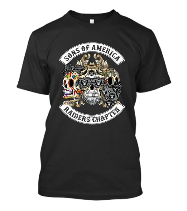 Sons Of America Raiders Chapter Skull Art T-Shirt