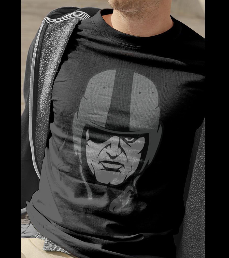 Raider Black Helmet Face T-Shirt