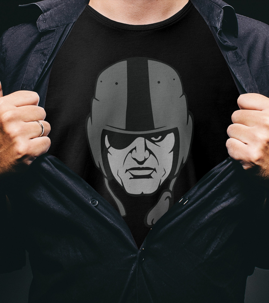 Raider Black Helmet Face T-Shirt
