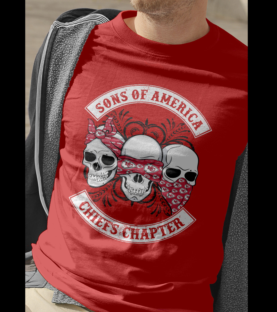 Sons Of America Chiefs Chapter Skulls T-Shirt