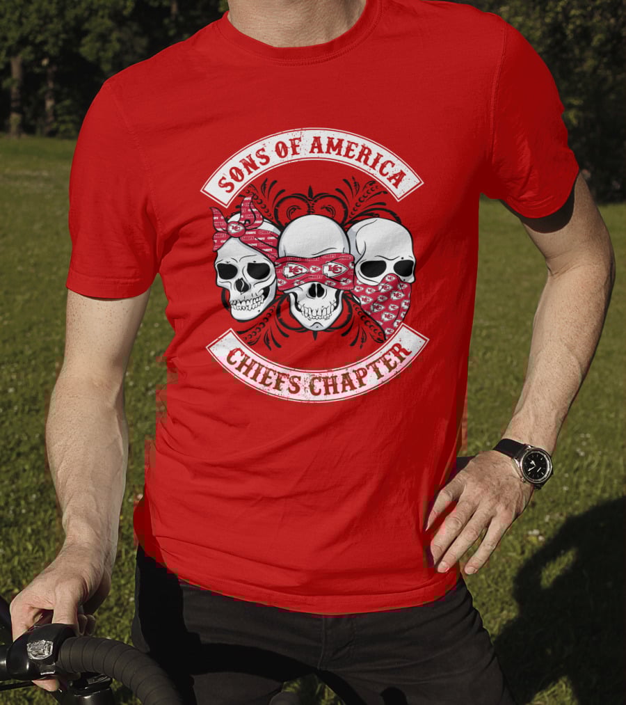 Sons Of America Chiefs Chapter Skulls T-Shirt