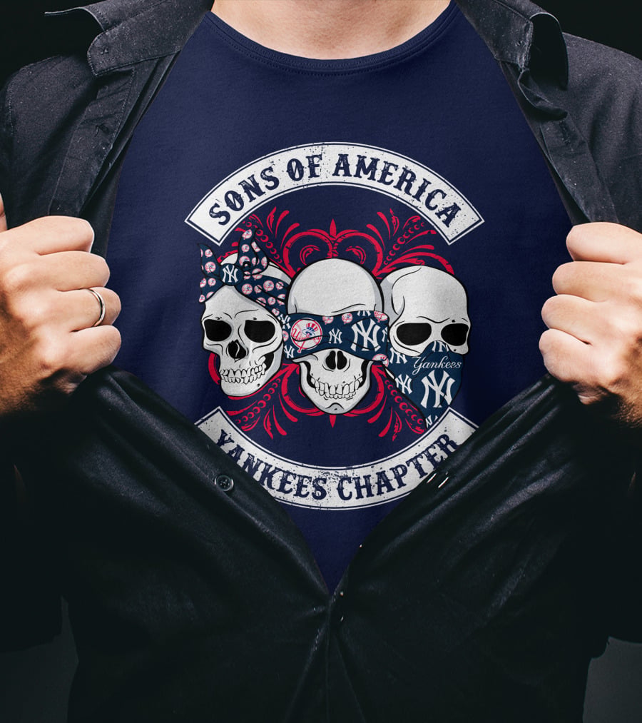 Sons Of America Yankees Chapter Skulls T-Shirt